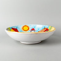 NINO PARRUCCA Hand Painted Ceramic Bowl - Fisherman
