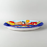 NINO PARRUCCA Hand Painted Ceramic Platter - Fisherman