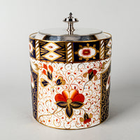 DAVENPORT Imari 6060 Biscuit Barrel With Silverplate Top