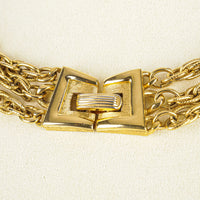 TRIFARI Gold Tone Green Stone Waterfall Necklace