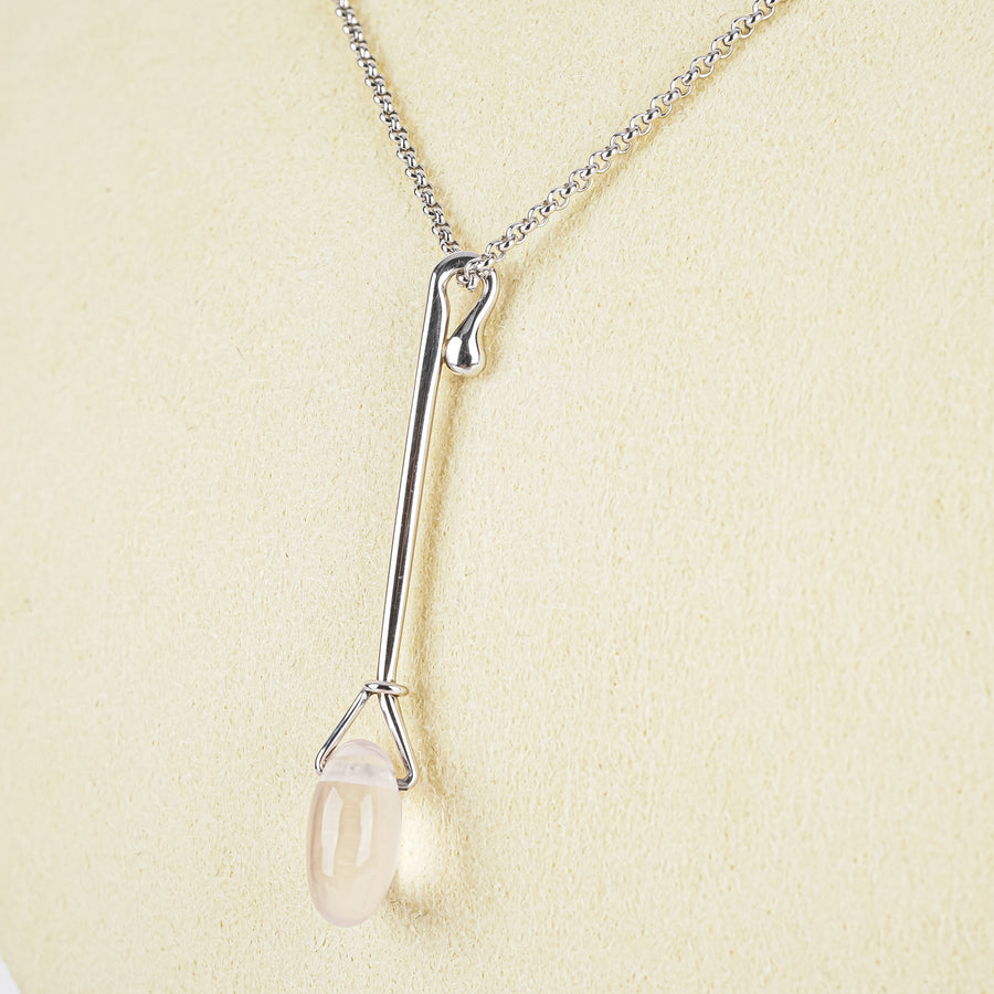 GEORG JENSEN Vivianna Torun Sterling Silver And Quartz Dew Drop Necklace