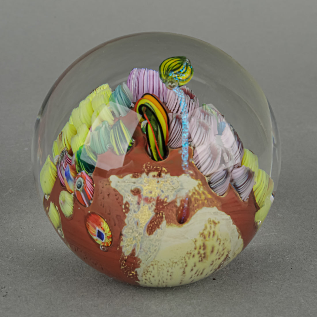 JOSH SIMPSON Planet Art Glass Paperweight