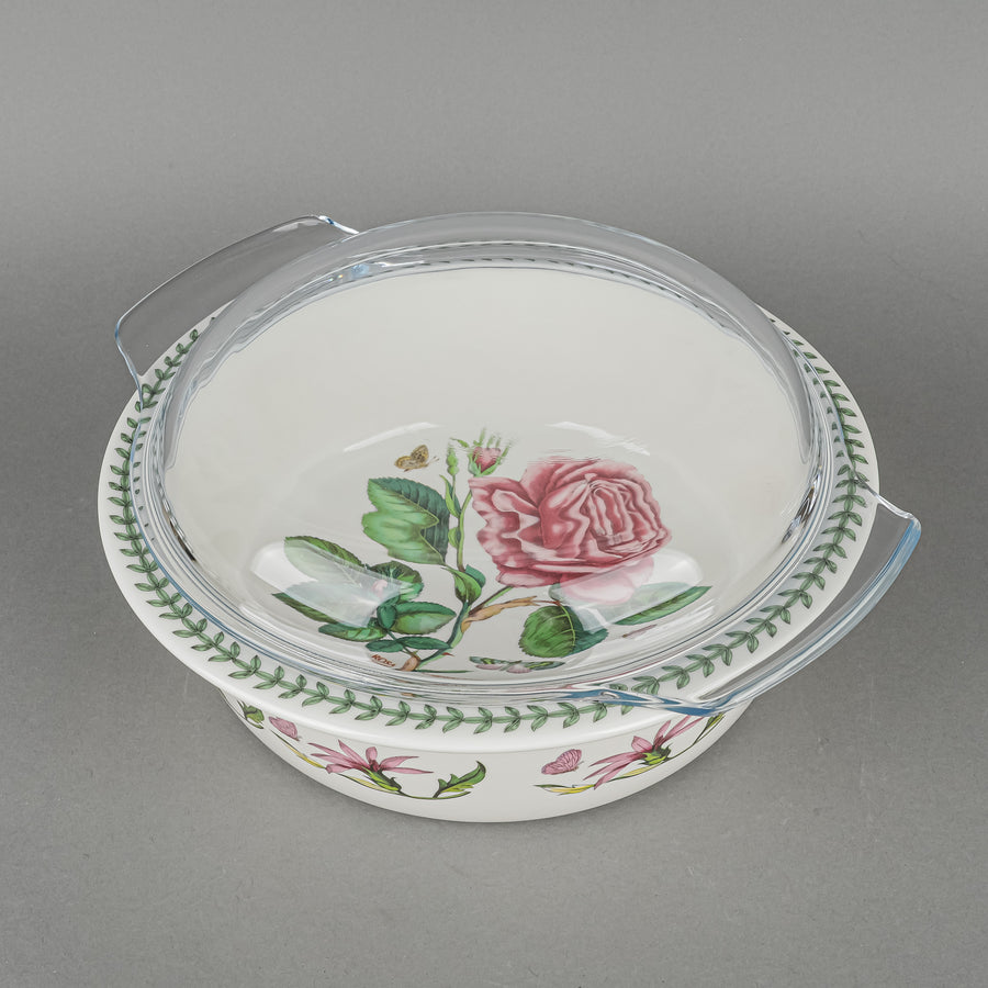 PORTMEIRION Botanic Garden Fire And Ice Casserole With Glass Lid