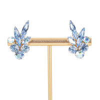 SHERMAN Necklace And Clips Set - Blue Rhinestone