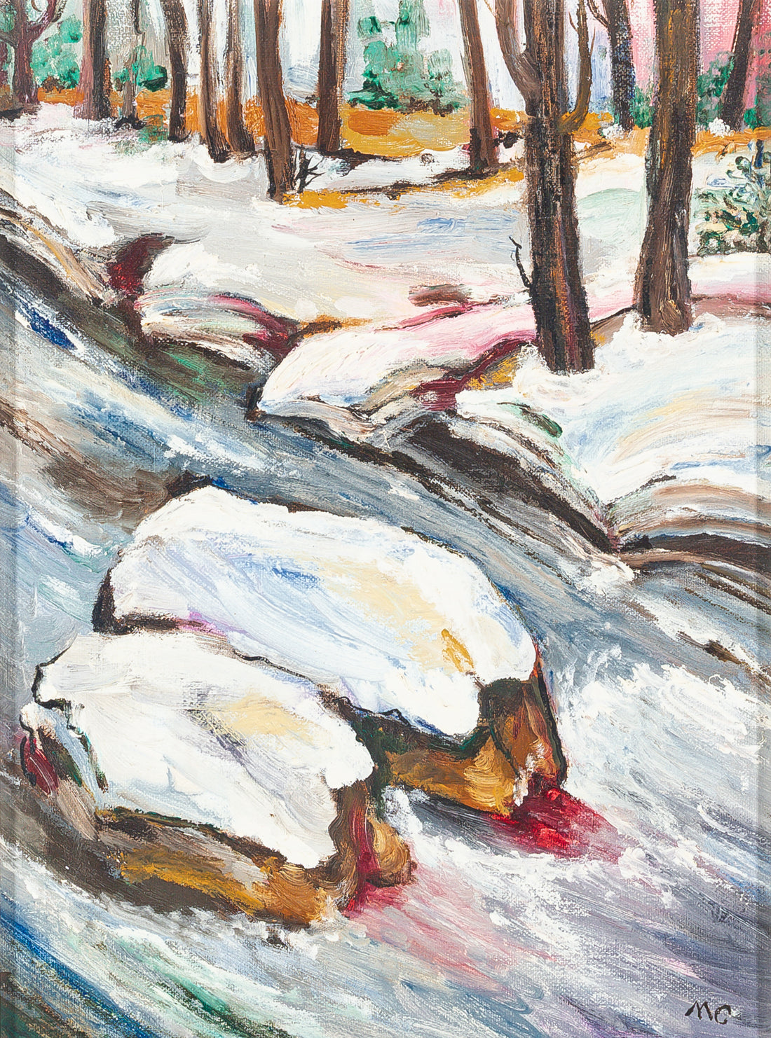 Martine Couture (Canadian 20th C) Winter Landscape