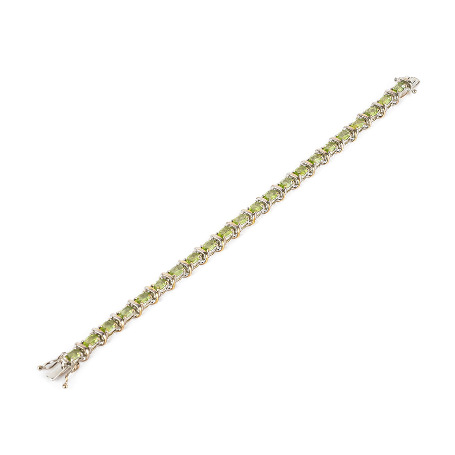 ADI Sterling Oval Peridot Tennis Bracelet