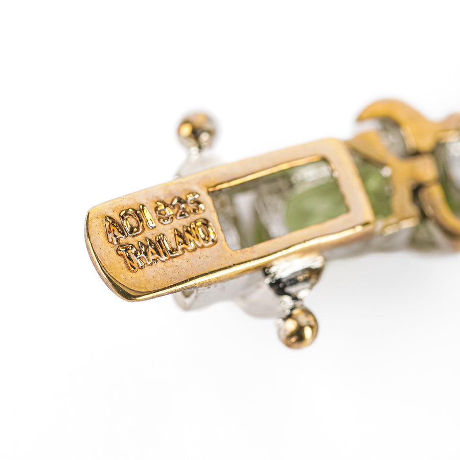 ADI Sterling Oval Peridot Tennis Bracelet