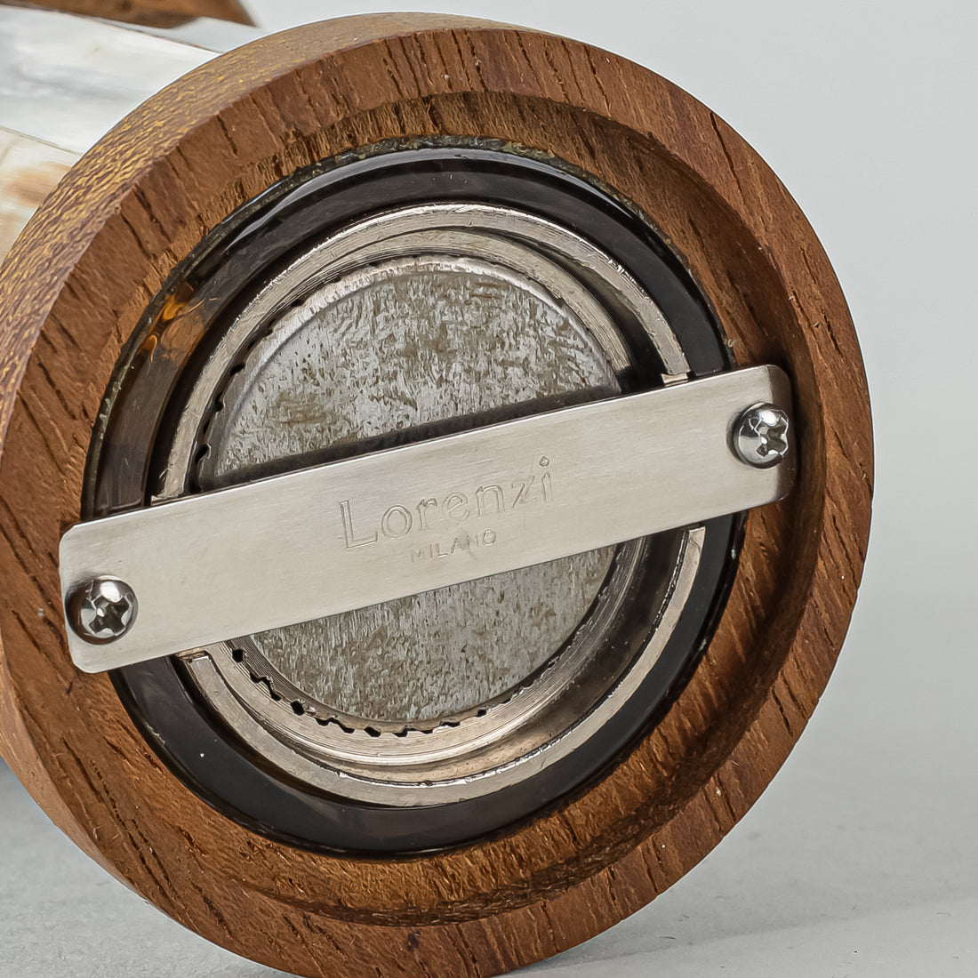 LORENZI MILANO Zebu Horn And Iroko Wood Salt And Pepper Mills