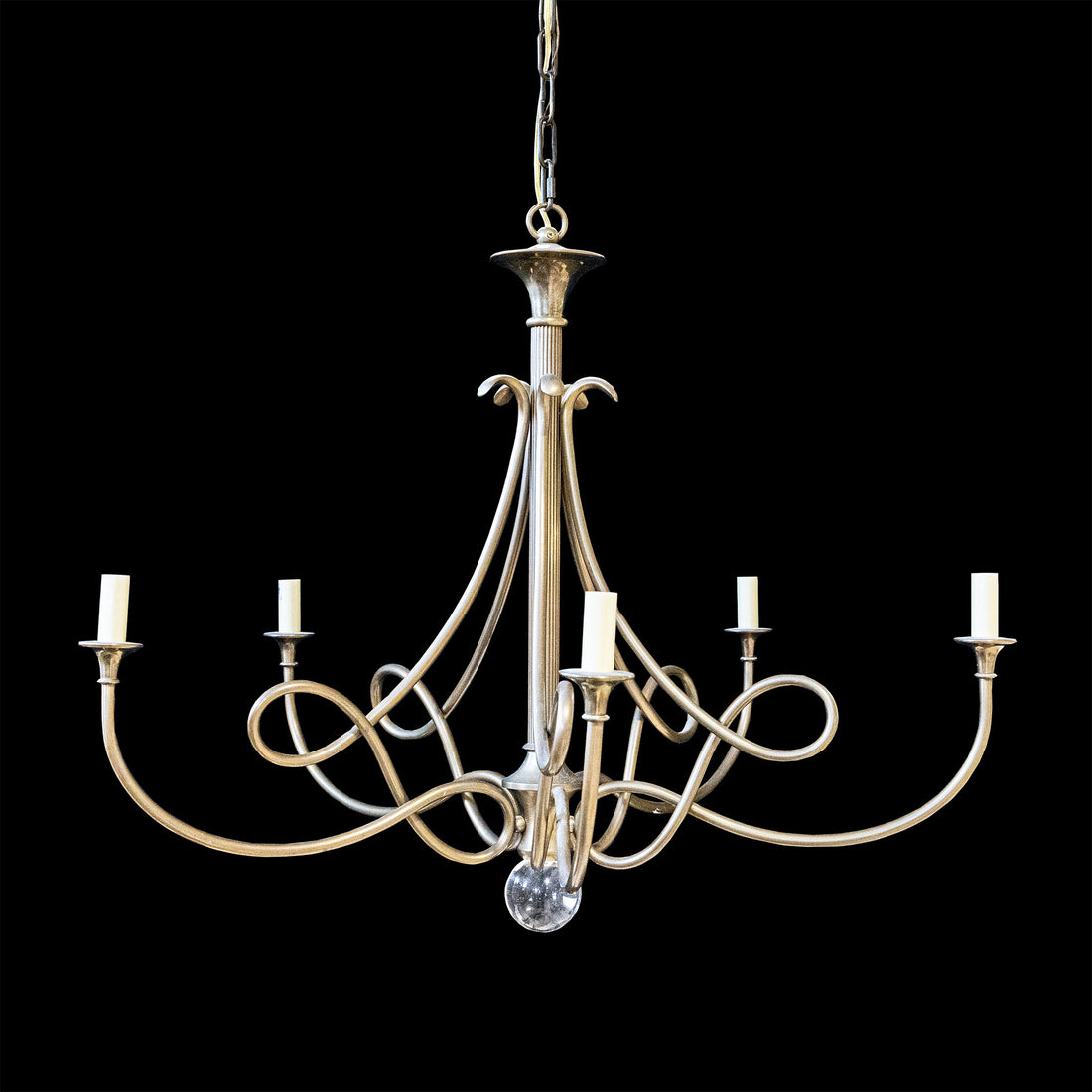 VISUAL COMFORT Double Twist 5 Light Fixture-Bronze Finish