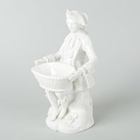 MEISSEN Figurines Man & Woman Sitting Holding Baskets  Set of 2