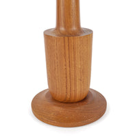Vintage Turned Teak Lamp w/Shade
