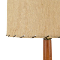 Vintage Turned Teak Lamp w/Shade