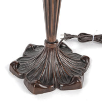 Bronze Finish Cast Metal Tiffany Style Lamp