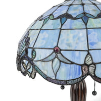 Bronze Finish Cast Metal Tiffany Style Lamp