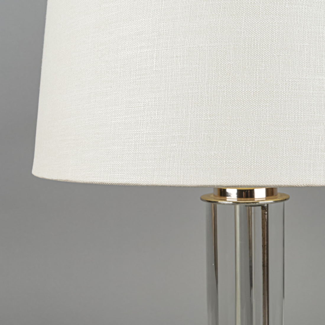 ROBERT ABBEY Glass Rod & Silver Plate Lamps w/Shades Set of 2