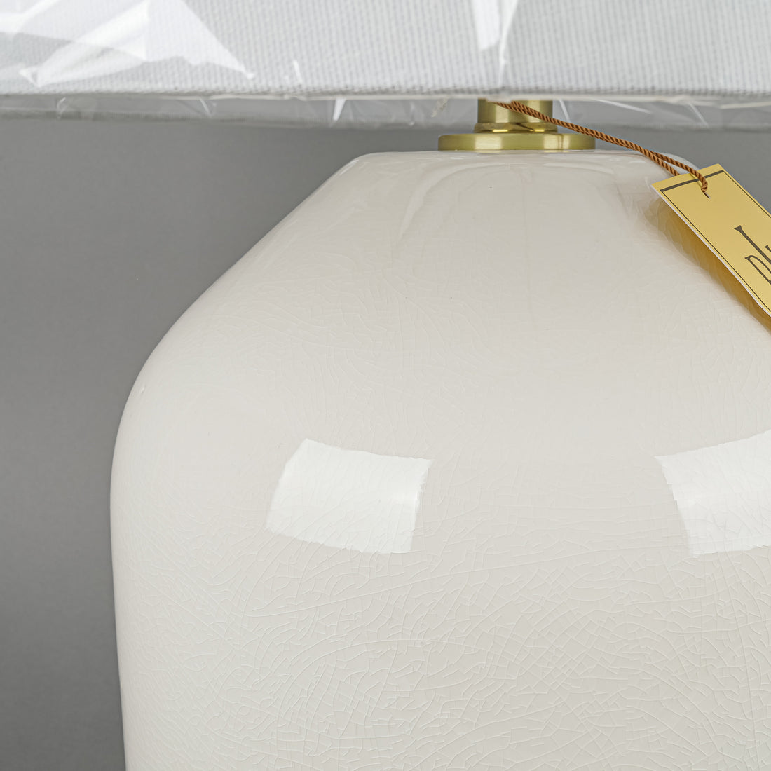 RALPH LAUREN White Ceramic Lamps w/Shades Set of 2