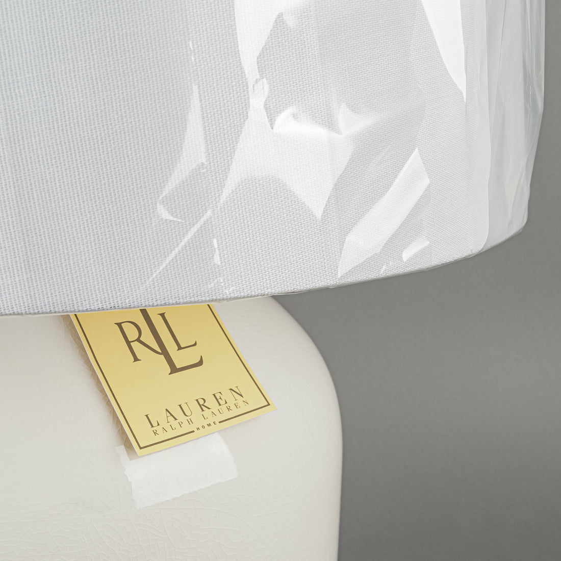 RALPH LAUREN White Ceramic Lamps w/Shades Set of 2