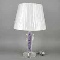 Coloured Crystal Filled Faceted Crystal Lamp w/Shade