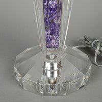Coloured Crystal Filled Faceted Crystal Lamp w/Shade