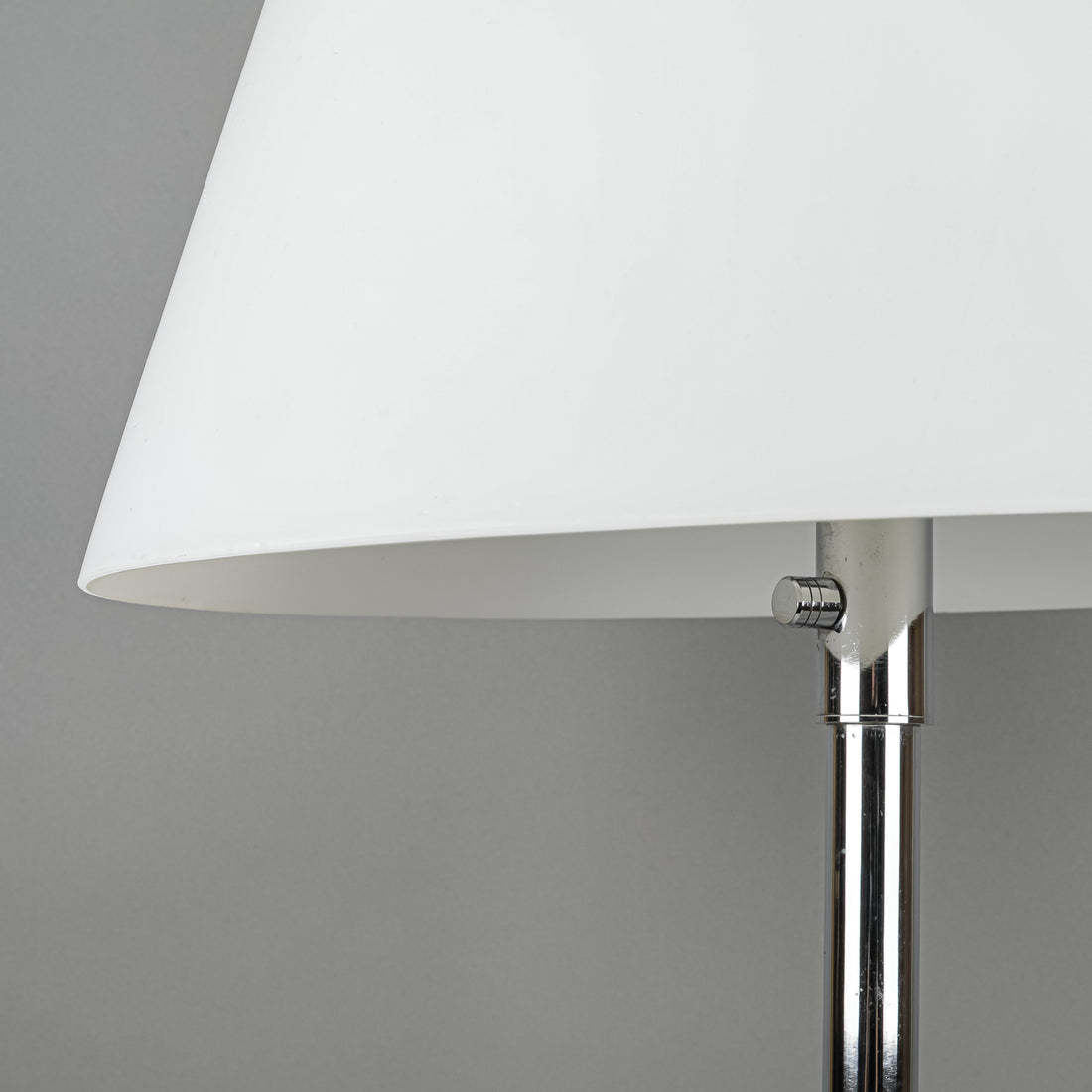 ALICO INDUSTRIES Chrome Lamp w/White Glass Shade