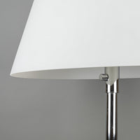 ALICO INDUSTRIES Chrome Lamp w/White Glass Shade