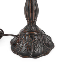 Small Bronze Finish Cast Metal Tiffany Style Lamp