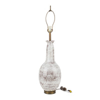 Vintage Ceramic Lamps Grey & White Set of 2