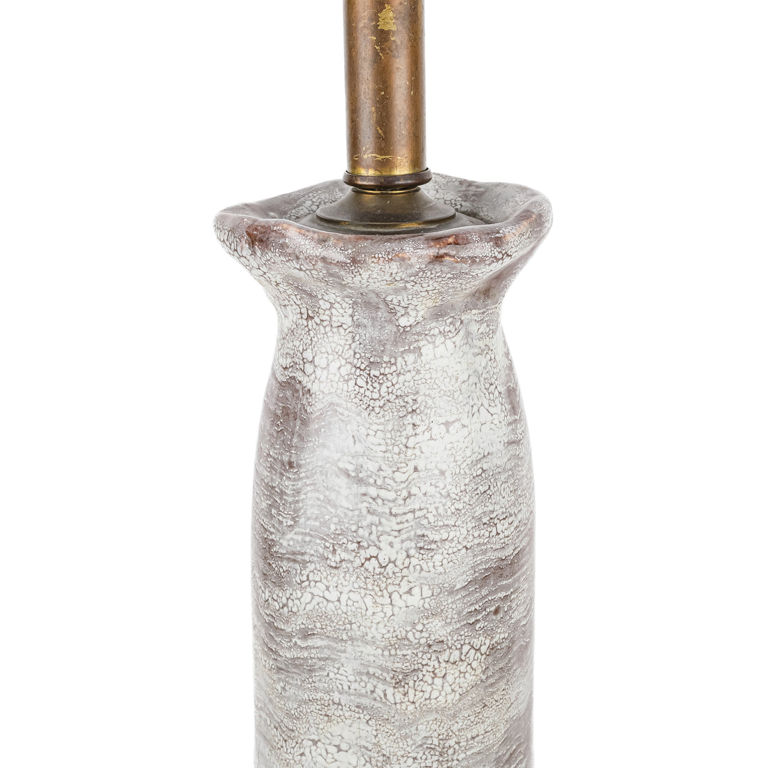 Vintage Ceramic Lamps Grey & White Set of 2