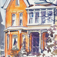 Nell LaMarsh (Canadian 1934-2023) Toronto Victorian Home Watercolour on paper