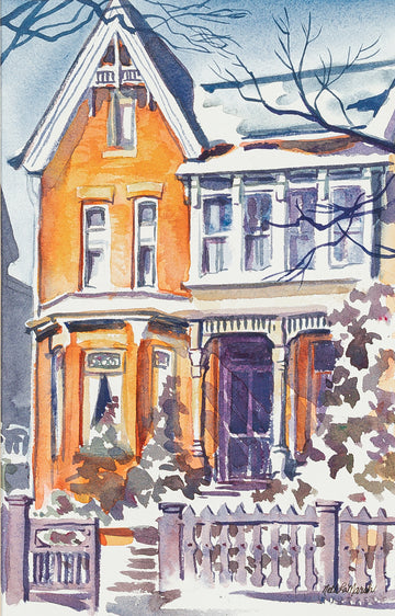 Nell LaMarsh (Canadian 1934-2023) Toronto Victorian Home Watercolour on paper