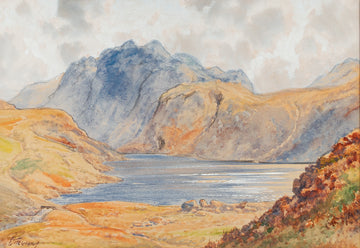G. Trevor - Landscape "English Lakes" Watercolour On Paper
