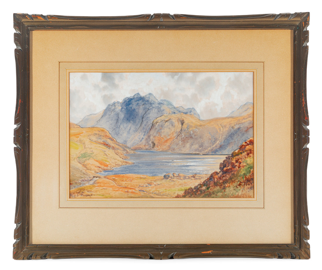 G. Trevor - Landscape "English Lakes" Watercolour On Paper