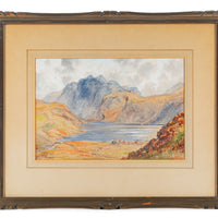 G. Trevor - Landscape "English Lakes" Watercolour On Paper