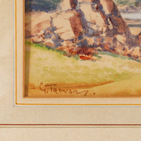 G. Trevor - Landscape "Southwaite Farm" Watercolour On Paper
