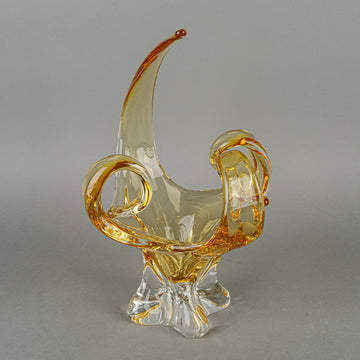 CHALET Free Form Art Glass Basket