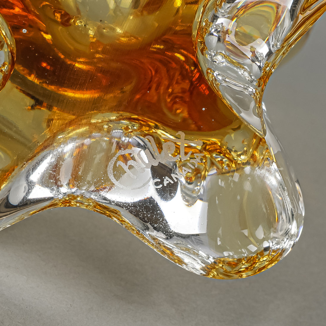 CHALET Free Form Art Glass Basket