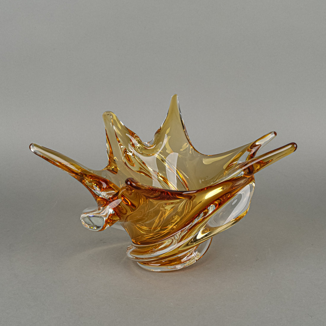 CHALET Free Form Art Glass Ashtray