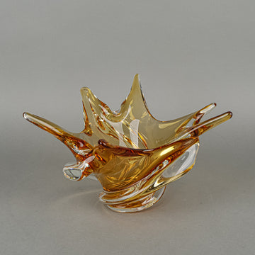 CHALET Free Form Art Glass Ashtray