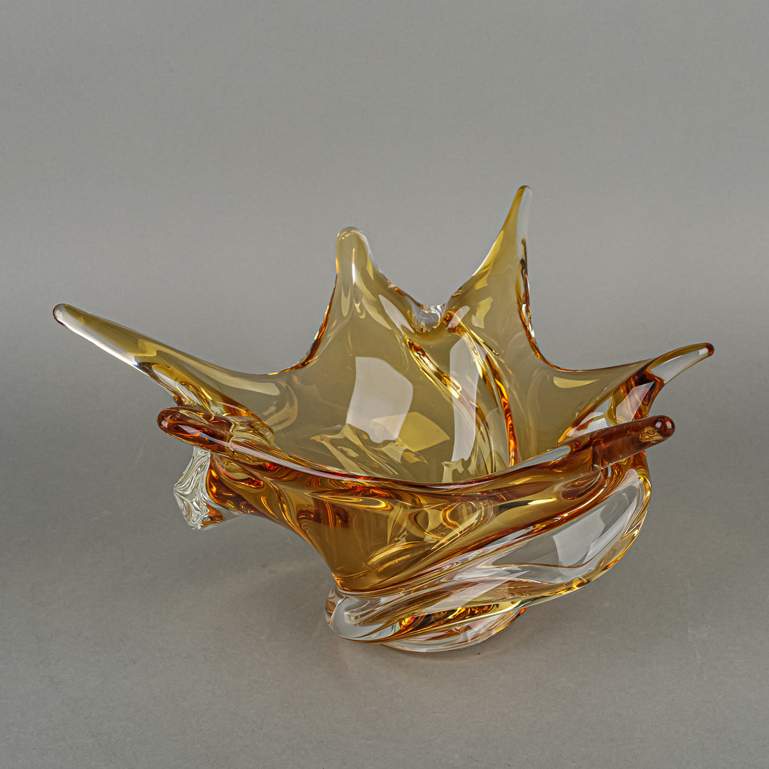 CHALET Free Form Art Glass Ashtray