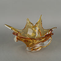 CHALET Free Form Art Glass Ashtray