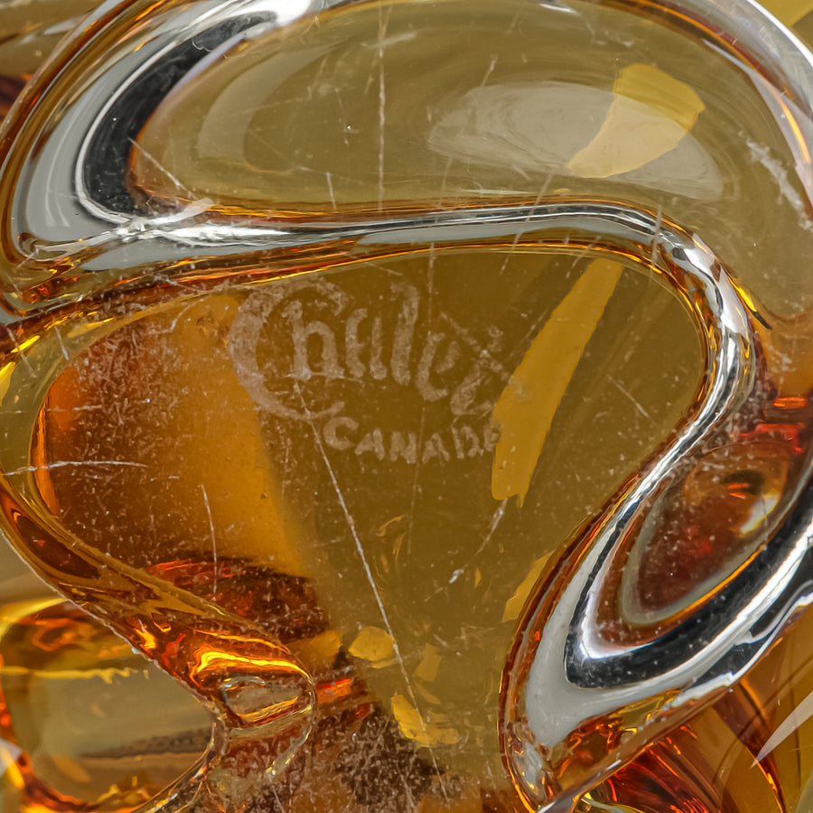 CHALET Free Form Art Glass Ashtray