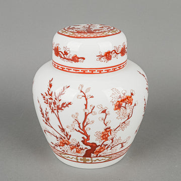 COALPORT Indian Tree Coral Lidded Ginger Jar