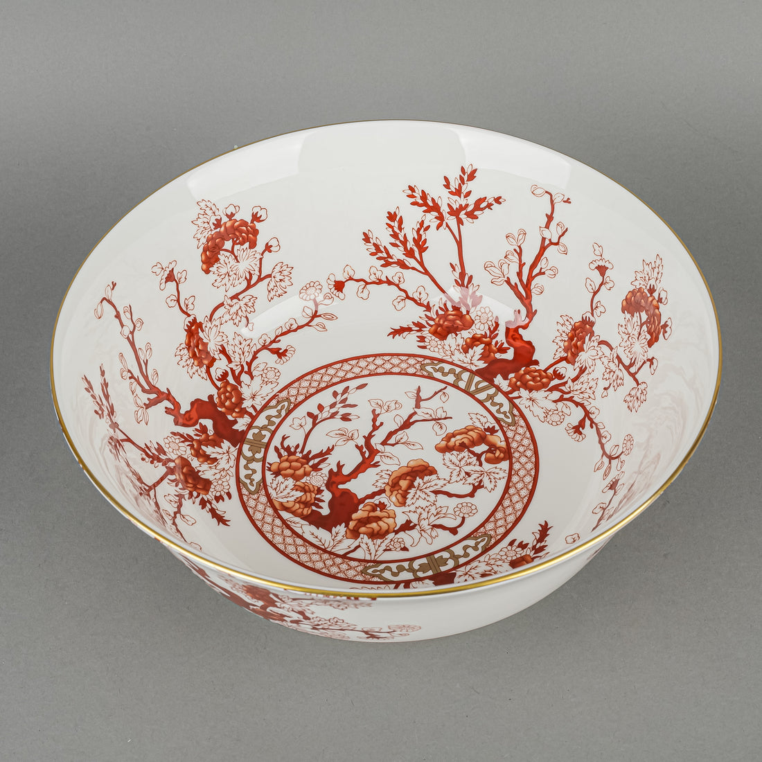 COALPORT Indian Tree Coral Footed Serving Bowl