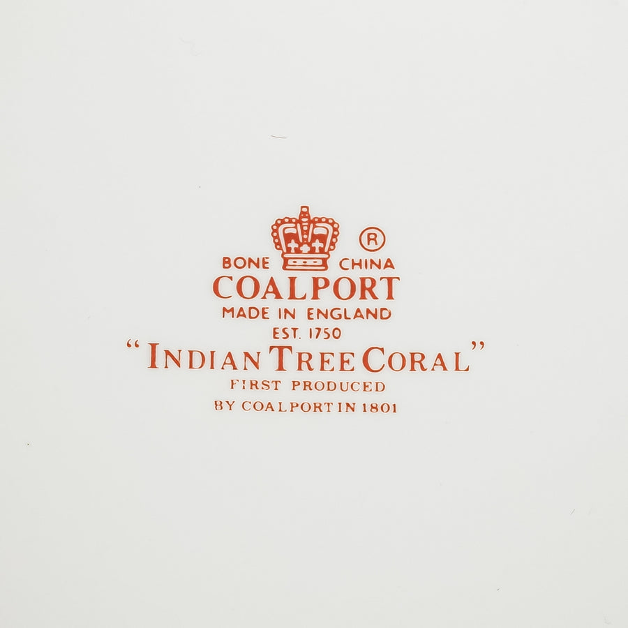 COALPORT Indian Tree Coral Footed Serving Bowl
