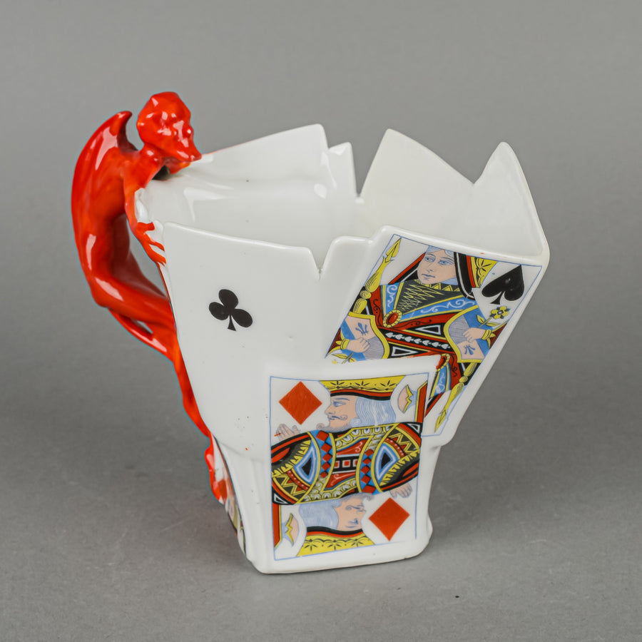 ROYAL BAYREUTH Devil And Cards Creamer