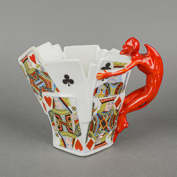 ROYAL BAYREUTH Devil And Cards Creamer