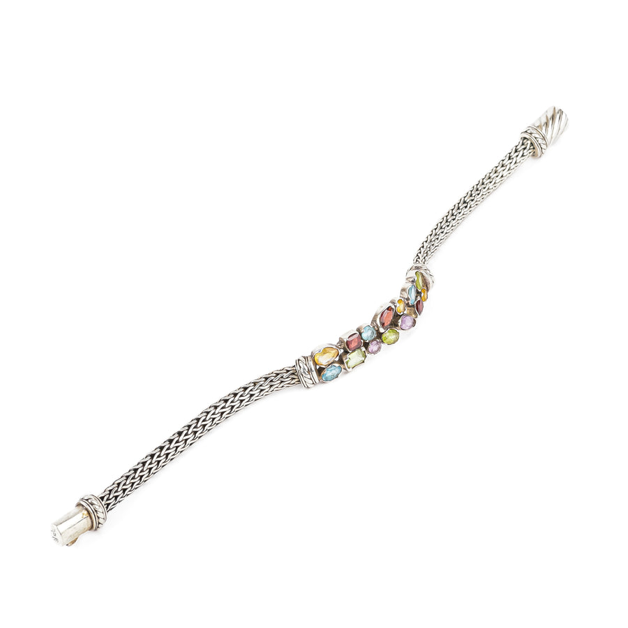 SAMUEL B Sterling Multi Gemstone Bracelet