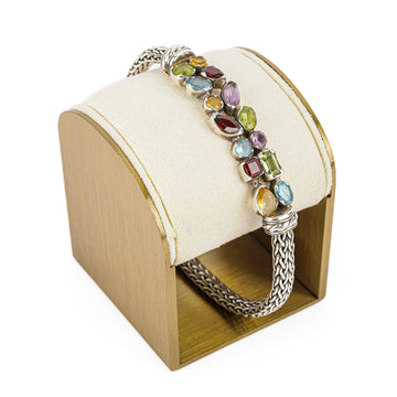 SAMUEL B Sterling Multi Gemstone Bracelet