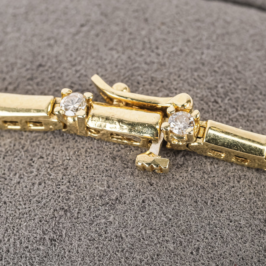 14K Yellow Gold Diamond Bracelet