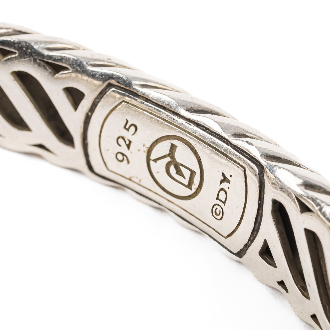 DAVID YURMAN Sterling Silver Diamond Waverly Hinged Cuff Bracelet